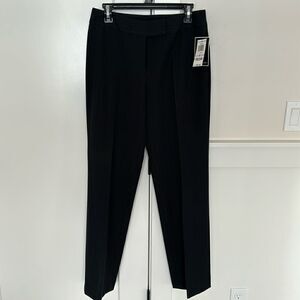 NWT Alfani Women’s Dress Trouser Black Striped Straight Leg Stretch Pants Size 6